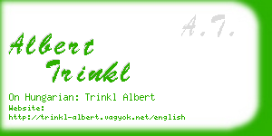 albert trinkl business card